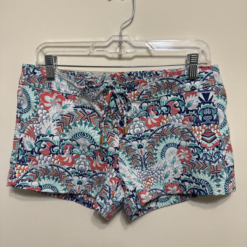 HELEN JON Womens 6 Swim Board Shorts Casablanca Lace Up Water Resistant Boho EUC